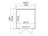Wooden Shed Ivalo 1.7x1.76x1.99 m, 13 mm, 2.99 m², Natural  