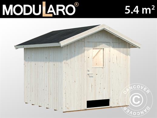 Wooden Shed w/floor, 2.33x2.39x2.38 m, 5.4 m², Natural
