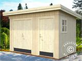 Wooden shed w/floor, 3.44x2.21x2.49 m, 6.6 m², Natural