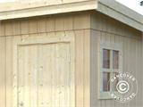 Wooden shed w/floor, 3.44x2.21x2.49 m, 6.6 m², Natural