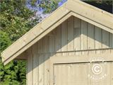 Caseta de Madera con suelo, 2,75x3,44x2,67m, 8,4m², Madera Natural