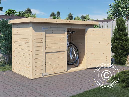 Casetta in legno Bertilo Wallstore Velo, 2,06x1,02x1,35m, 2,1m², Naturale