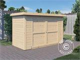 Bertilo Holzschuppen Wallstore Velo, 2,06x1,02x1,35m, 2,1m², Natur