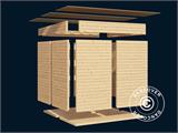 Wooden bike shed, Bertilo Wallstore Velo, 2.06x1.02x1.35 m, 2.1 m², Natural