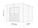 Houten tuinhuisje, Bertilo Alster 4, 2,44x2,39x2,1m