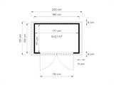 Wooden Shed, Bertilo Sylt 1, 1.8x1.2x2.25 m, 2.16 m²