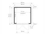 Houten tuinhuisje, Bertilo Sylt 2, 1,8x1,74x2,25m, 3,1m²