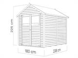 Houten tuinhuisje, Bertilo Sylt 3, 1,8x2,38x2,25m