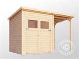 Houten tuinhuisje met luifel, Bertilo Amrum 2 Plus, 3,23x1,8x2,1m, 2,78m² + 3,03m² Houten tuinhuisje met luifel, Bertilo Amrum 2 Plus, 3,23x1,8x2,1m, 2,78m² + 3,03m²