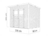 Holzschuppen, Bertilo Amrum 3, 2,38x1,8x2,1m