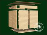 Abri en bois avec surplomb, Bertilo Amrum 3 Plus, 3,86x1,8x2,1m 