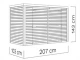 Redskabsskur/cykelskur i træ, Bertilo Box Bike, 2,07x1,03x1,43m, Antracit