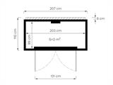 Houten fietsenstalling, Bertilo Box Bike, 2,07x1,03x1,43m, Antraciet