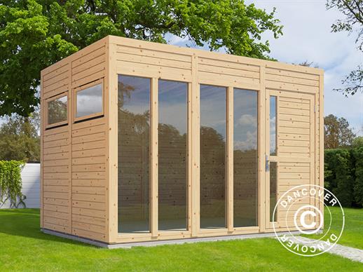 Cabane en bois, Bertilo Cubus 3O, 3,37x2,34x2,32m, Naturel