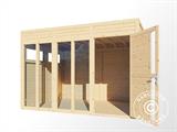 Cabane en bois, Bertilo Cubus 3O, 3,37x2,34x2,32m, Naturel