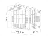 Cabane en bois, Bertilo Melrose, 2,02x2,07x2,15m, Naturel