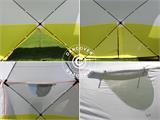 Tente de chantier, FleXshelter PRO+, 2,1x2,1x2m, PVC, Ignifuge, Jaune/Blanc Tente de chantier, FleXshelter PRO+, 2,1x2,1x2m, PVC, Ignifuge, Jaune/Blanc