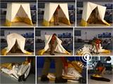 Tente de chantier, FleXshelter Basic, 2,1x2,1x2m, Ignifuge, Jaune/Blanc Tente de chantier, FleXshelter Basic, 2,1x2,1x2m, Ignifuge, Jaune/Blanc