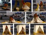 Tenda da lavoro, FleXshelter PRO+, 2,5x2,5x2m, PVC, Ritardante di fiamma, Giallo/Bianco Tenda da lavoro, FleXshelter PRO+, 2,5x2,5x2m, PVC, Ritardante di fiamma, Giallo/Bianco