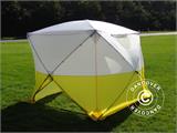 Werktent, Basic 1,8x1,8x2m, Wit/geel