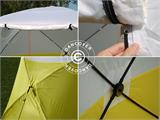 Carpa de trabajo, Basic 1,8x1,8x2m, Blanco/amarillo