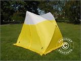 Arbeitszelt, FleXshelter Basic Triangle, 1,8x1,9x2m, Feuerresistent, Gelb/Weiss