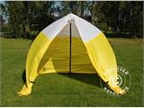 Arbeitszelt, FleXshelter Basic Triangle, 1,8x1,9x2m, Feuerresistent, Gelb/Weiss